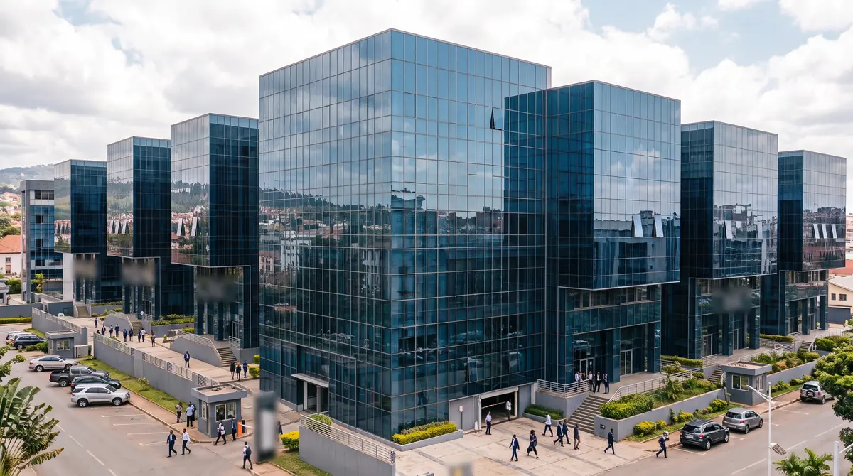 Ensemble d’immeubles de bureaux aux façades vitrées